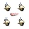 Service Caster 2 Inch Antique Brass Hooded 5/16 Inch Threaded Stem Ball Caster with Brake, 4PK SCC-TS01S20-POS-WA-SLB-516-4 - alternate 5